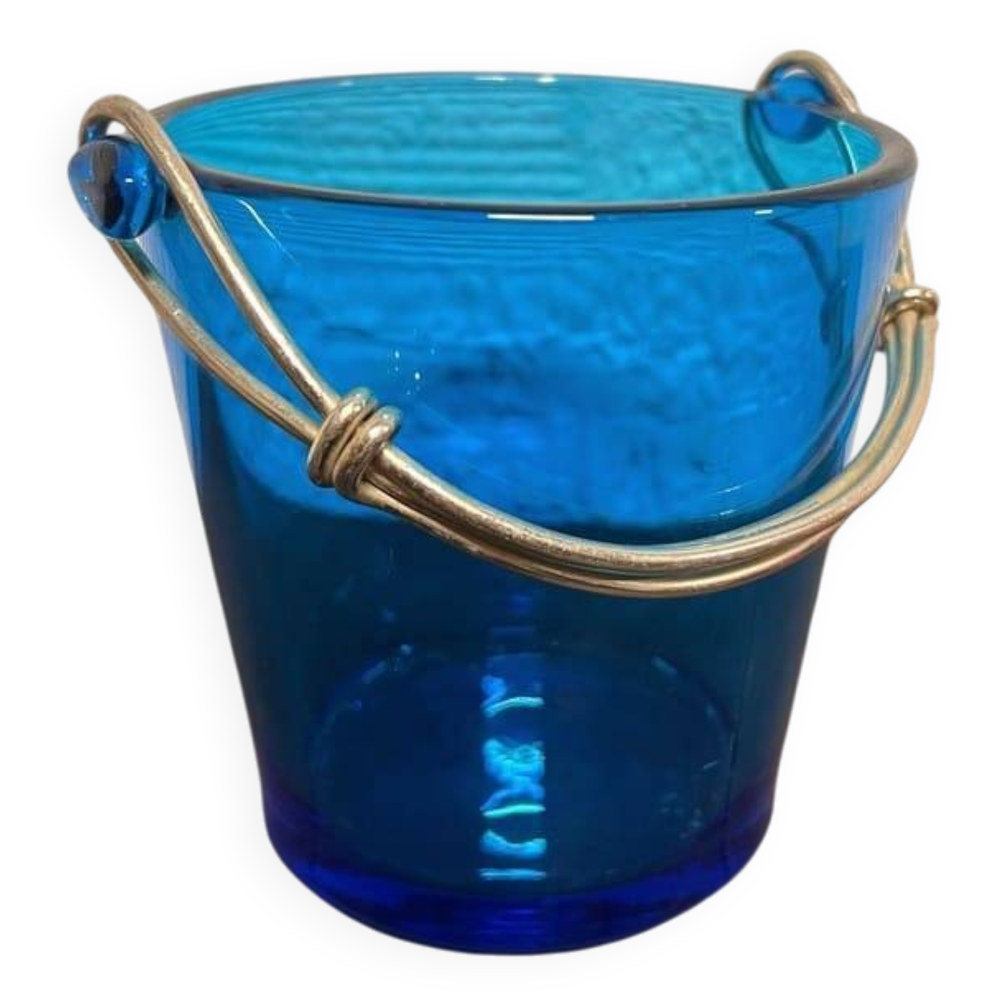 Vintage Blue Ice Bucket