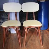 Chaises coeur Baumann jaune