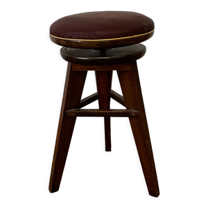 Tabouret à vis en bois