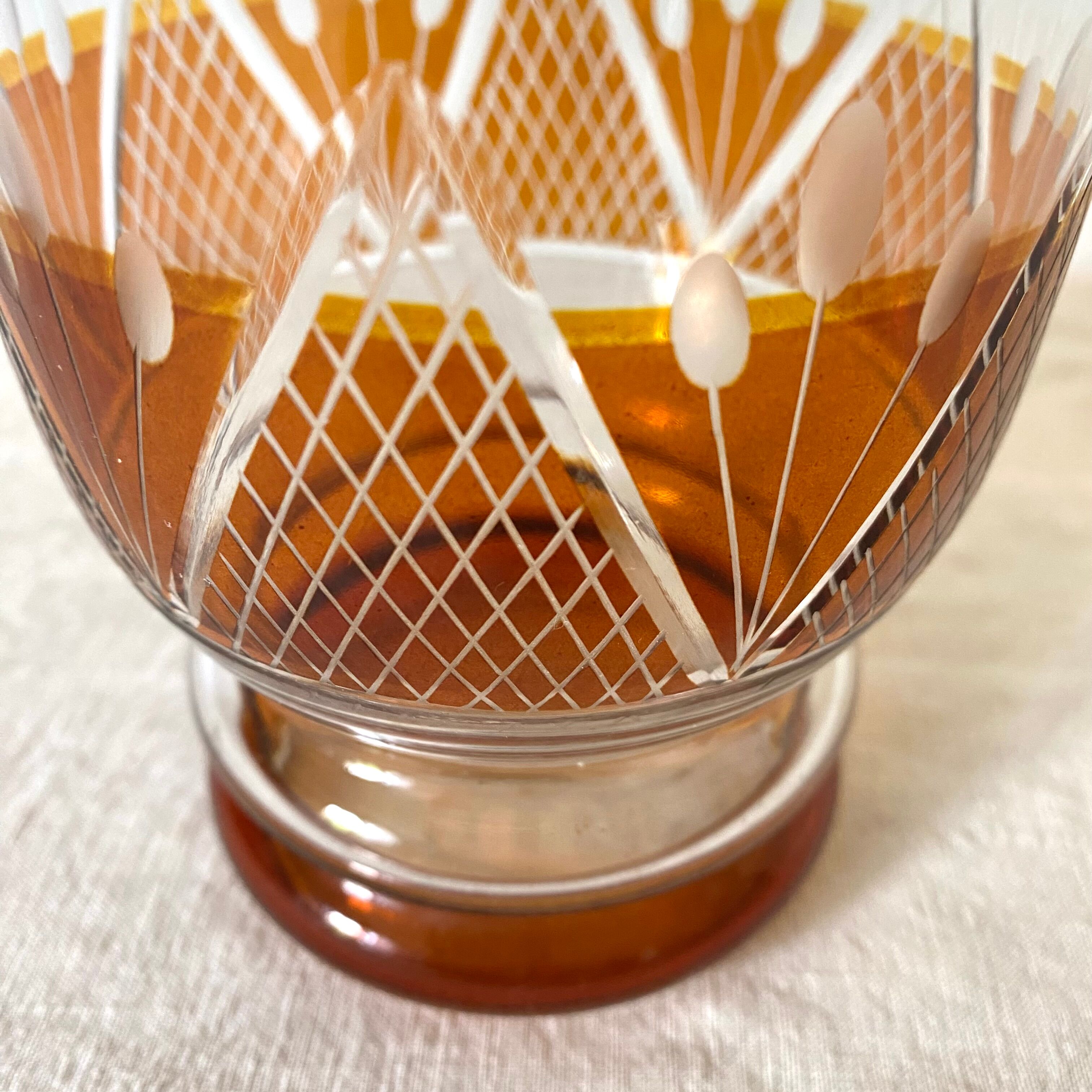 Overlay crystal decanter