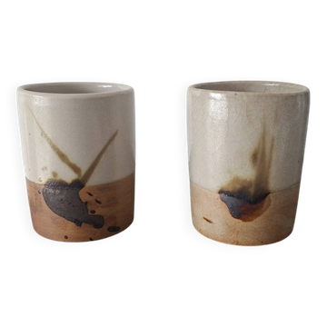 Set of two mini vases La Colombe pottery