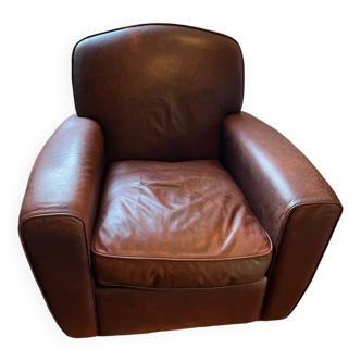 Leather club chair