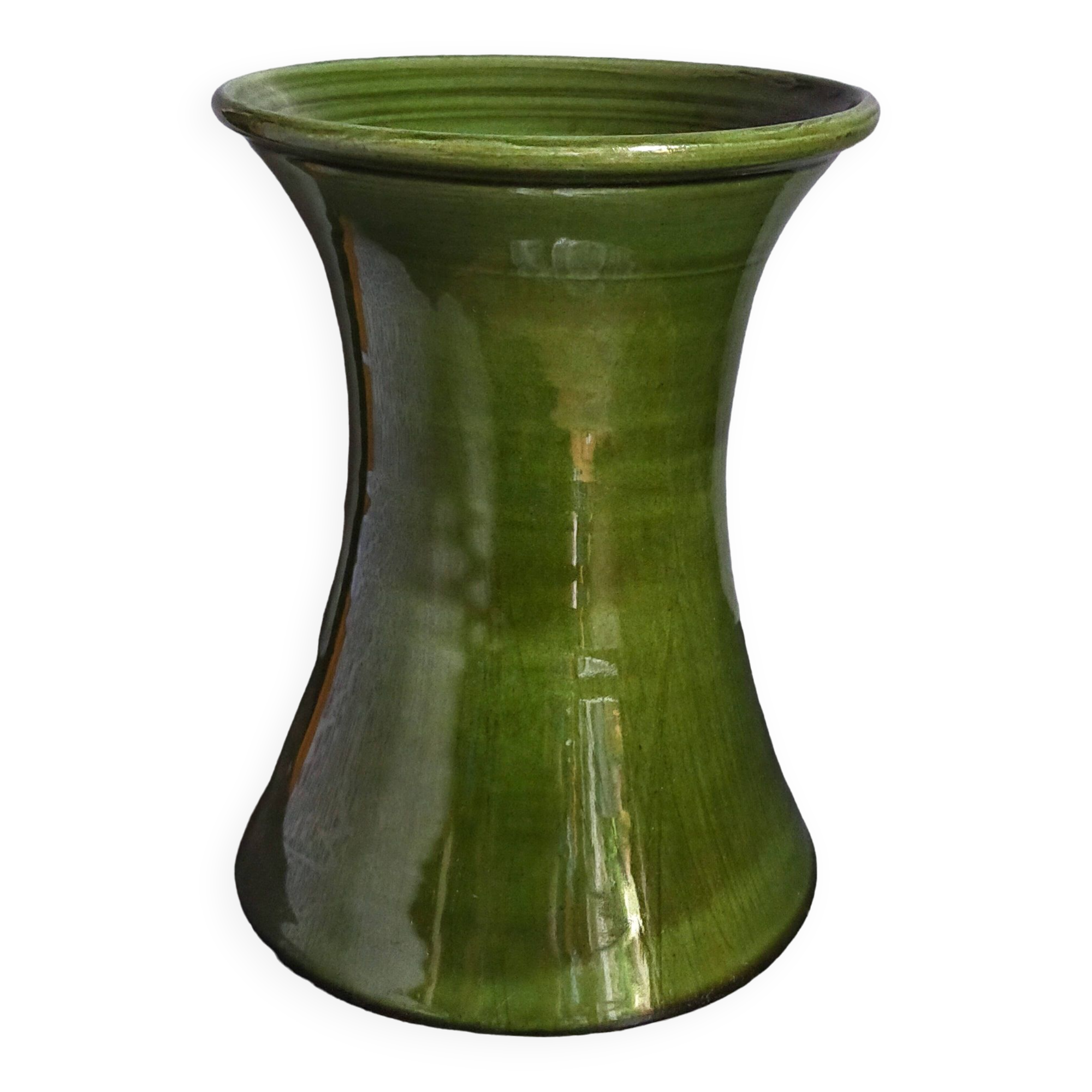 Vintage ceramic diabolo vase from the 1950s