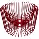 Ehlén Johansson for Ikea - metal red 'Trådig' fruit bowl basket