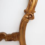 20th century wood-carved Louis XV style console with marble top, France ca. 1970