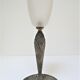 Lampe art déco bronze patine gris argent