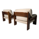 Fauteuils en bois de noyer "Sapporo" du milieu du siècle par Mario Marenco pour Mobil Girgi, 1970