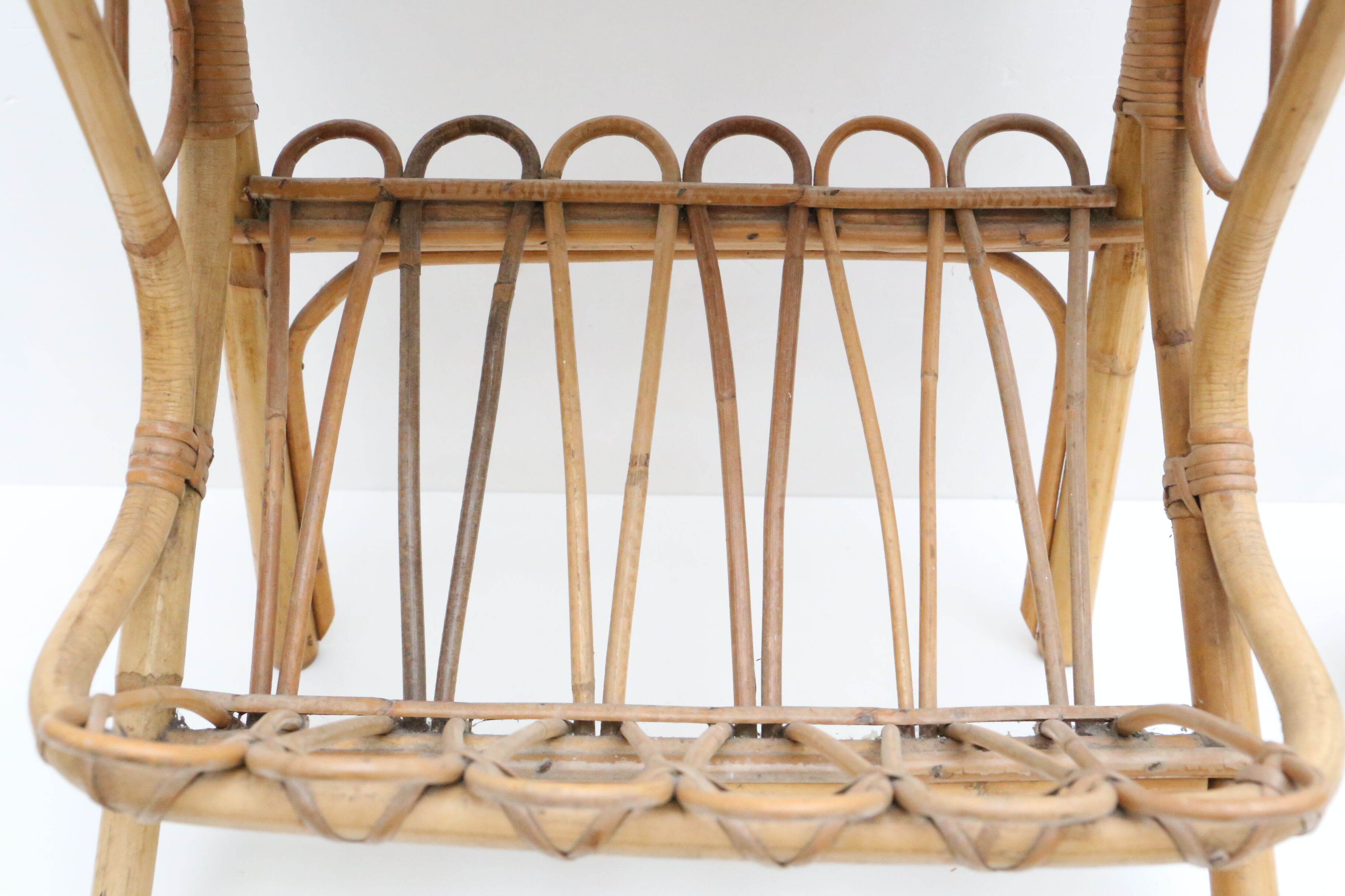 Side table in rattan