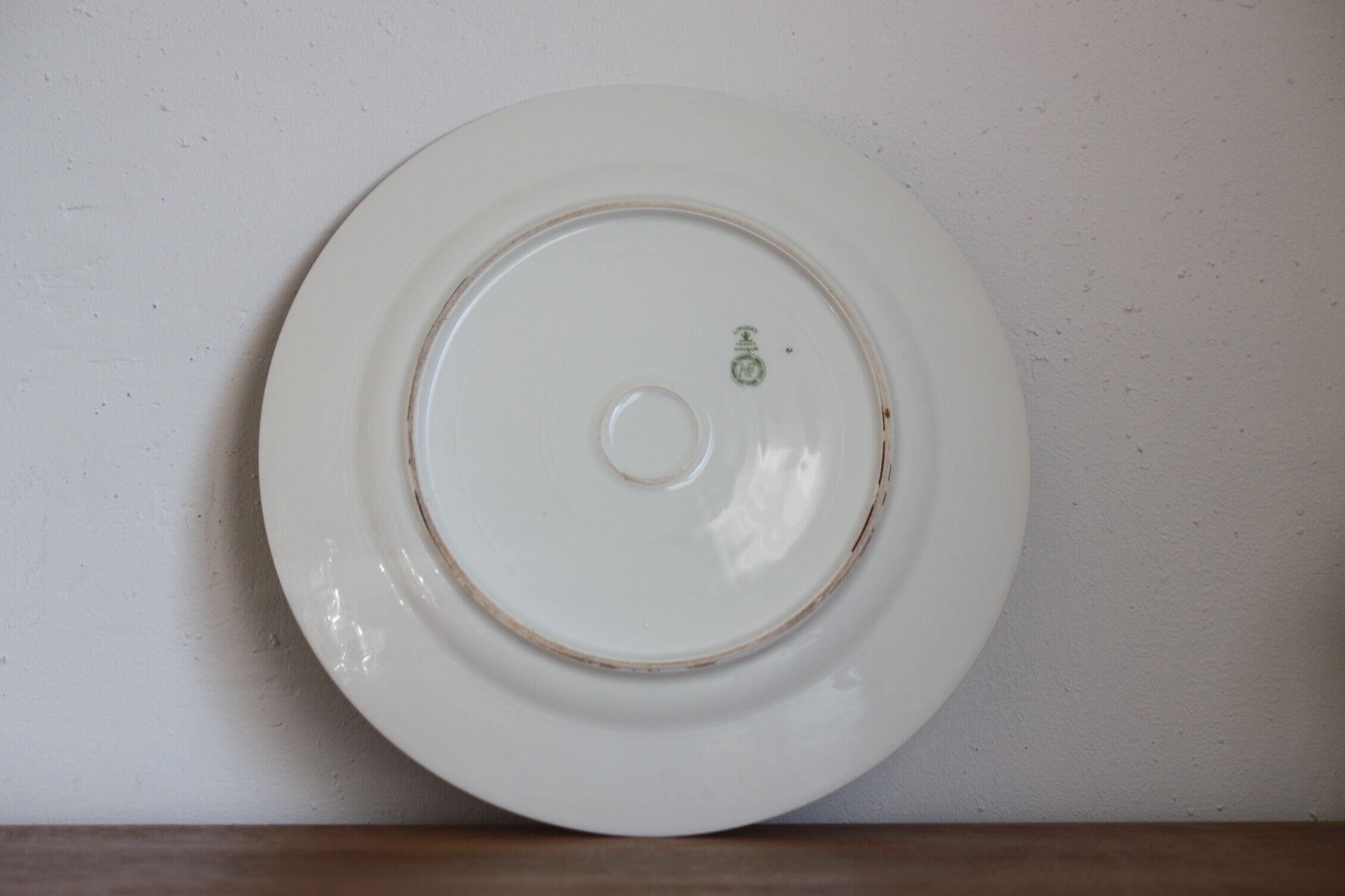 Plat rond fleuri - Limoges