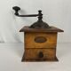 Wood and metal coffee grinder Peugeot Frères circa 1900