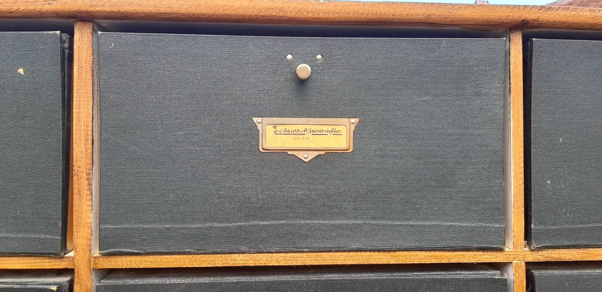 Furniture of trade bank commerce administration office notary cardboard 1930