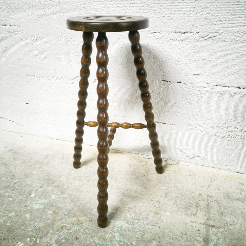 Large tripod wooden stool