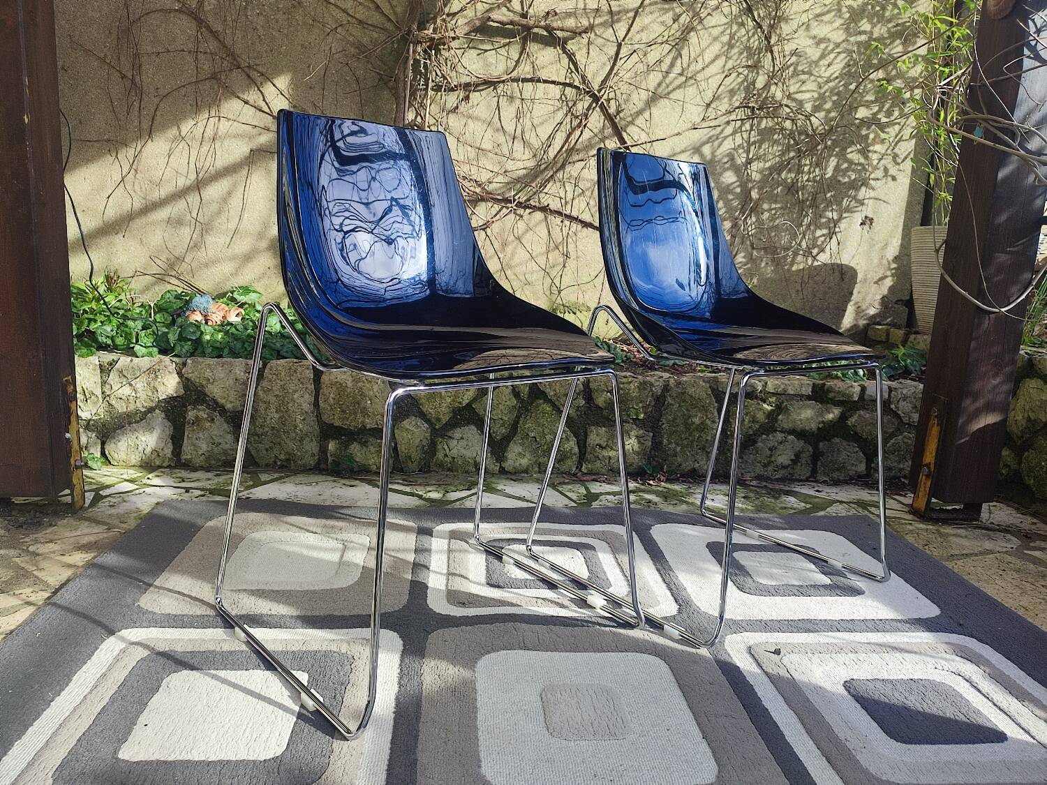 Pair of vintage Dal Segno designer chairs