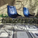 Pair of vintage Dal Segno designer chairs