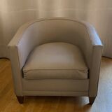 Fauteuil modèle Normandie Philippe Hurel taupe