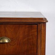 Antique pine chest of drawers with four drawers and brass handles – Central Europe, circa 1900
