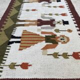 Swedish Flat Weave Wall rug, Rölakan