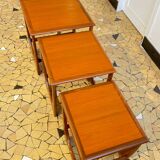 Teak trundle coffee table