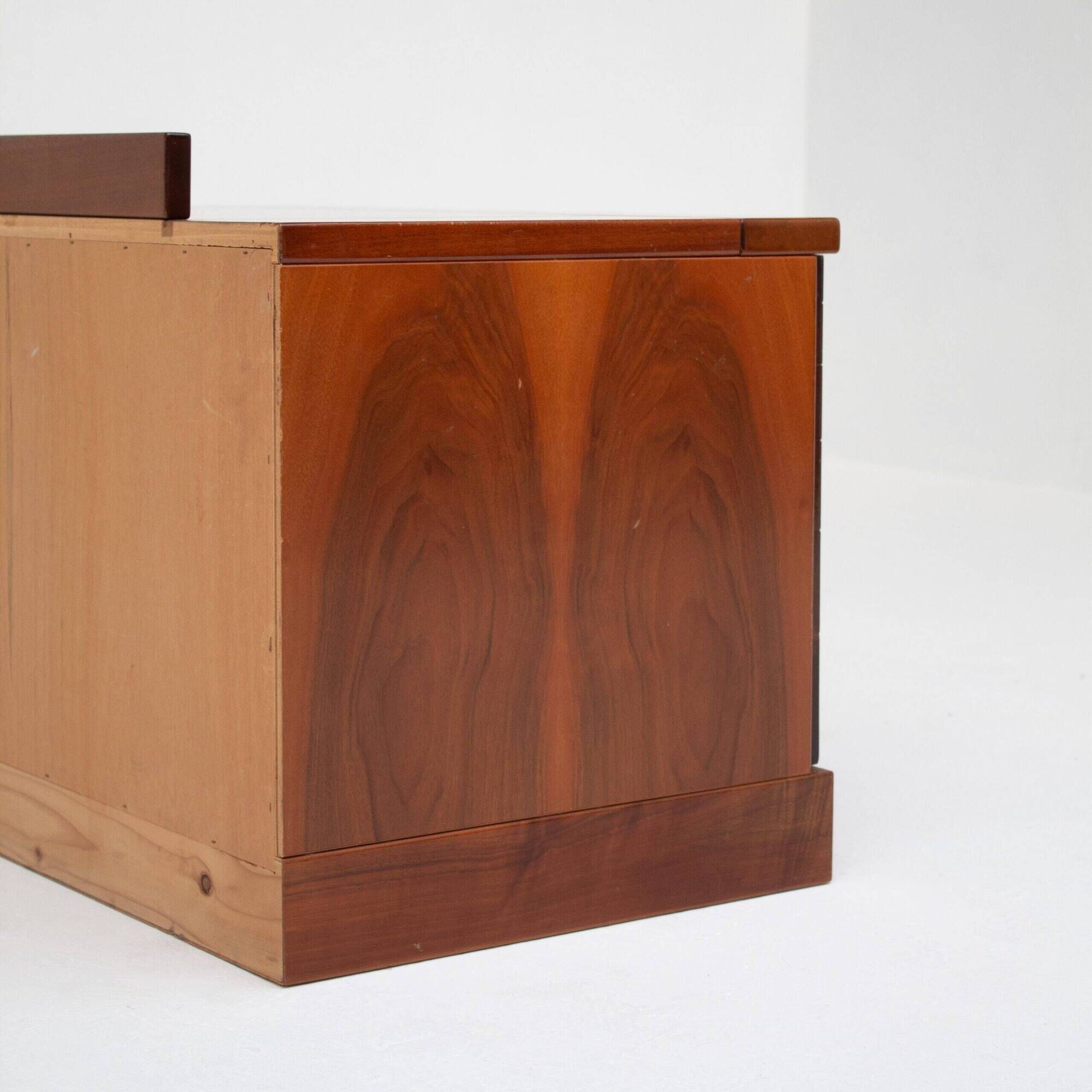 Set of two Italian mid-century wooden nightstands