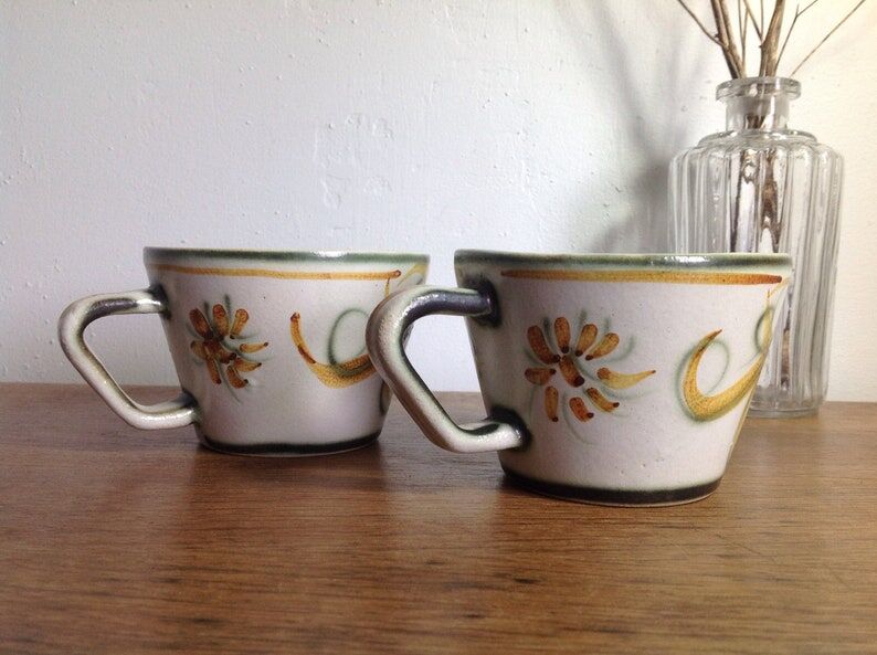 Set of 2 ceramic cups Keraluc Quimper
