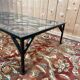 Table basse en fer forgé et verre époque 1900