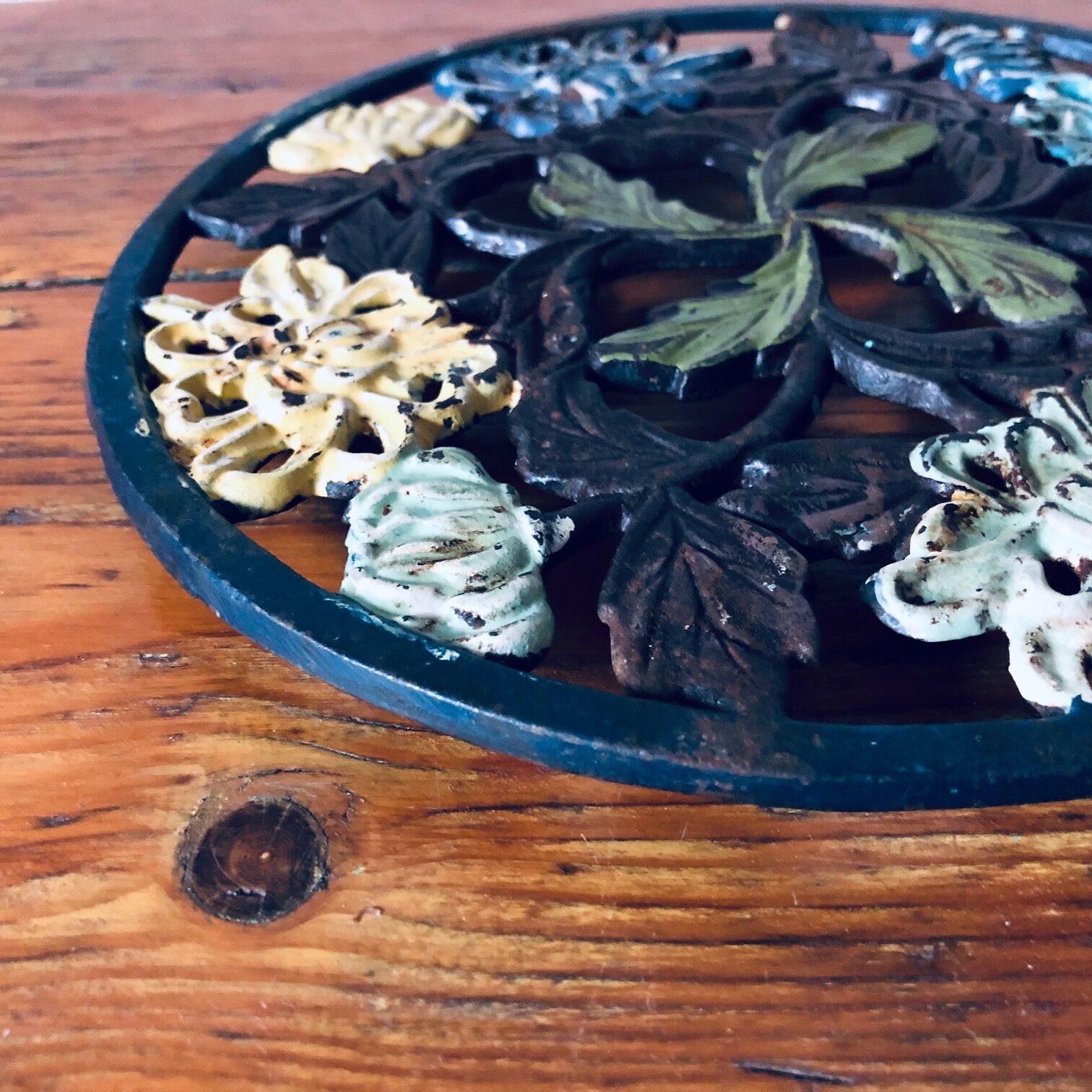 Colorful cast iron dish
