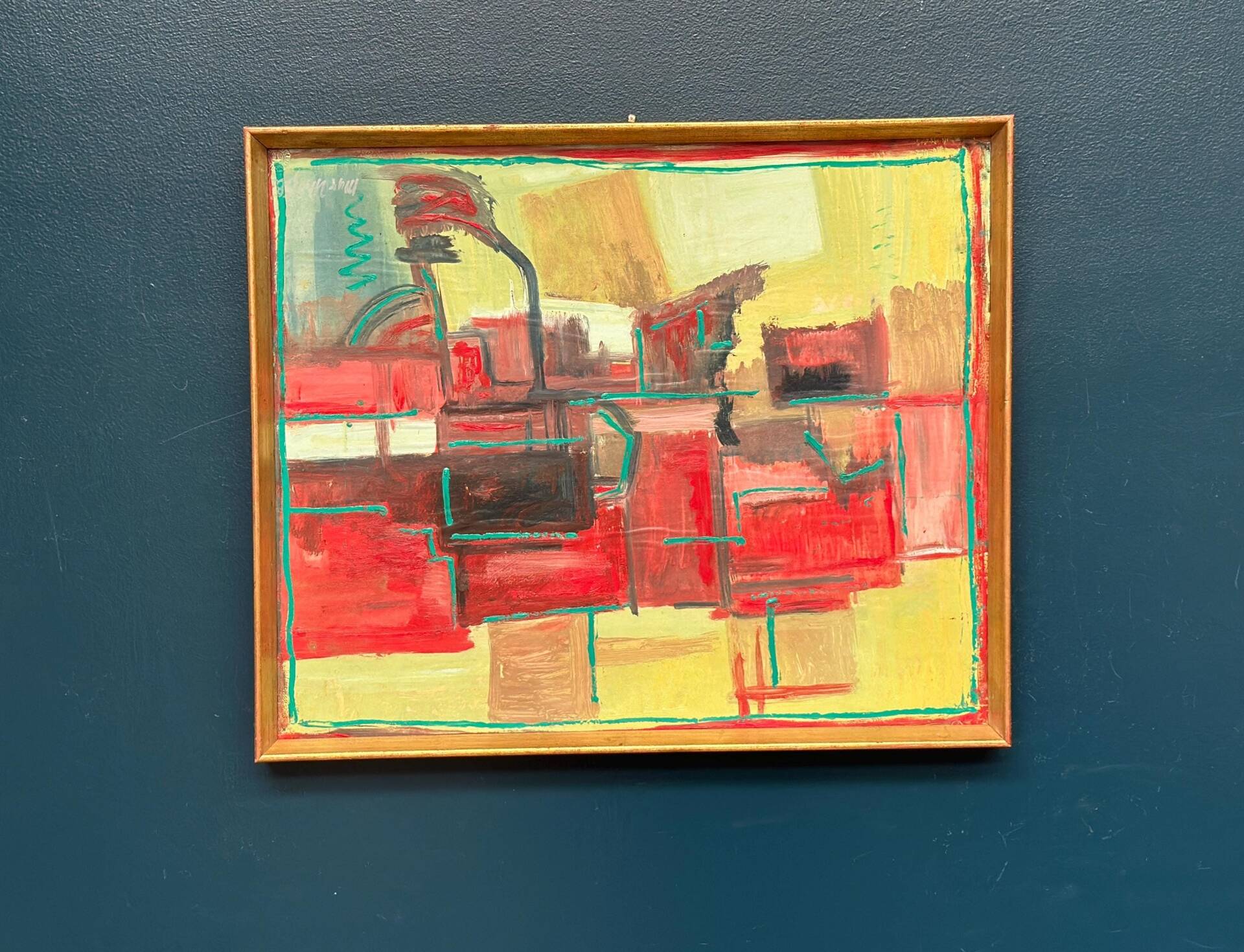 Swedish on Panel – “Abstract Composition” by Max Ulvig (1958)