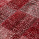 Tapis mixé turc vintage noué à la main 170 cm x 241 cm tapis patchwork rouge