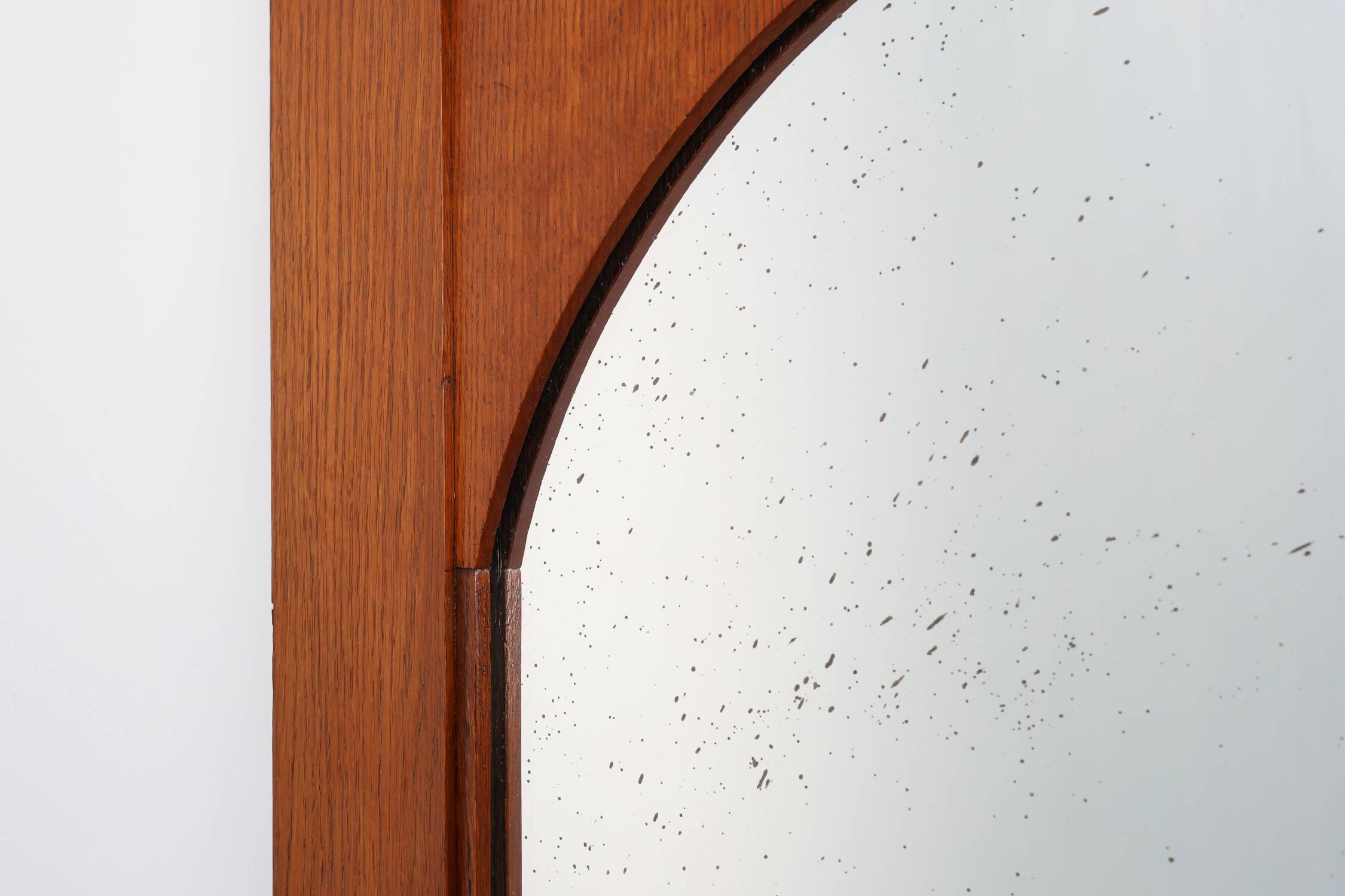 Art Deco Oak Wall Mirror, Belgium, circa 1915