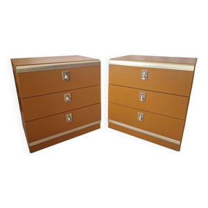 Paire de chevets seventies