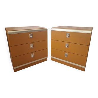 pair of seventies bedside tables