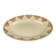 Oval dish "amandinoise", St Amand, geometric pattern, 20th century
