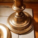 Pair of brass candle holders