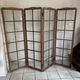 Antique screen in solid oak and glass