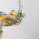 Multicolor Murano Glass Handle Bowl with Polka Dots, Ruffled Rim – 1970s Italian Mid-Century