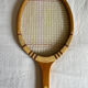 Vintage blond wood tennis racket