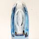 Blue glass vase model 914 mid-century by Rudolf Schröter for Rosice, 1950s