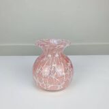 La Rochère pink blown glass vase, vintage