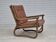 1970s, Scandinavian armchair, original very good condition, bamboo, leather.