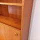 Bookcase cabinet vintage teak and metal storage secretary from the 60s