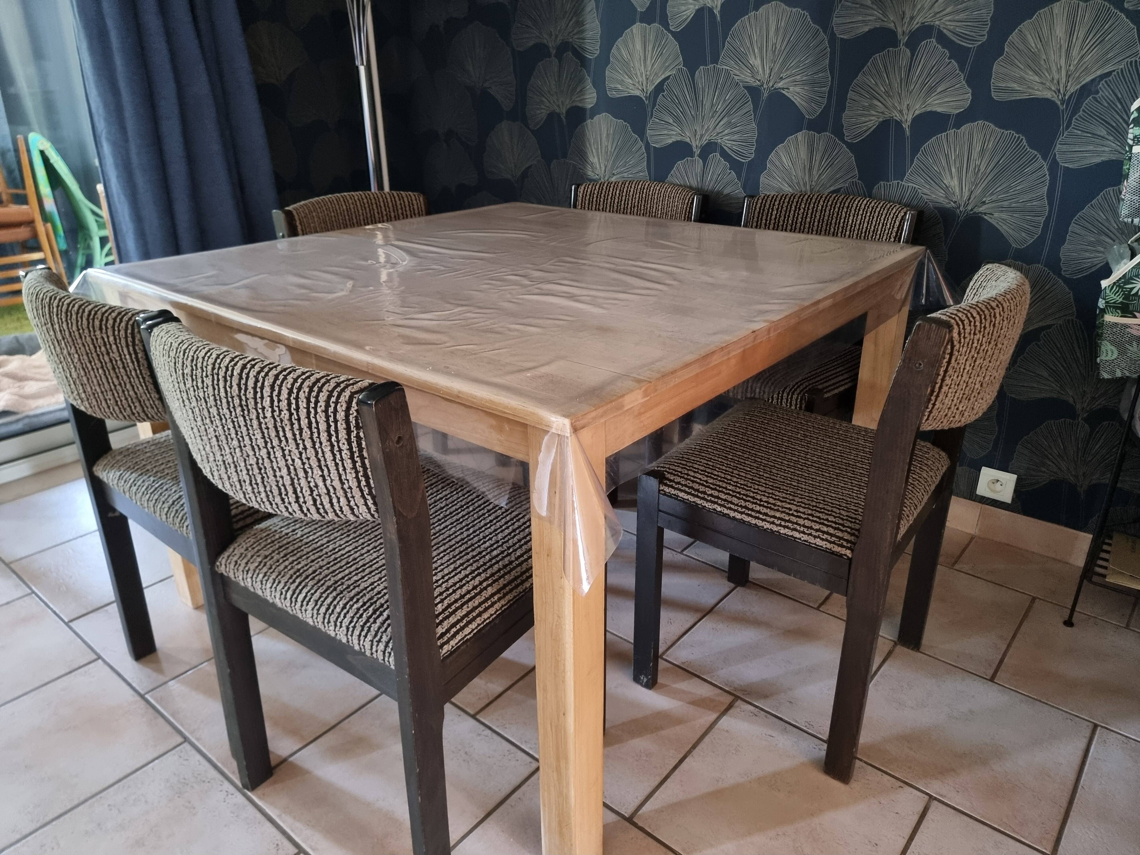 Vintage baumann chairs from the 60s upholstered. set of 6 antique chairs stamped bauman