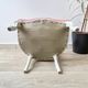 Pink Louis XV style convertible armchair in weathered wood for children