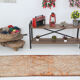Pale orange herki runner rug 74x392cm