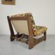 Paire de fauteuils vintage en chêne années 70