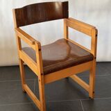 Chaise vintage en bois courbé Schell