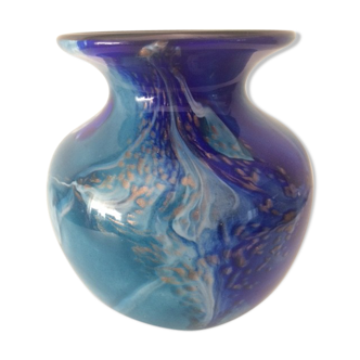Vase Biot J M Operto vintage multilayer glass