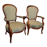 Paire de fauteuils voltaires style napoleon III