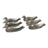 Set of 6 Vintage Duck-Shaped Silver-Plated Knife Rests SILEA