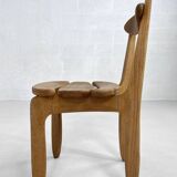 Oak Dining Chairs by Guillerme & Chambron