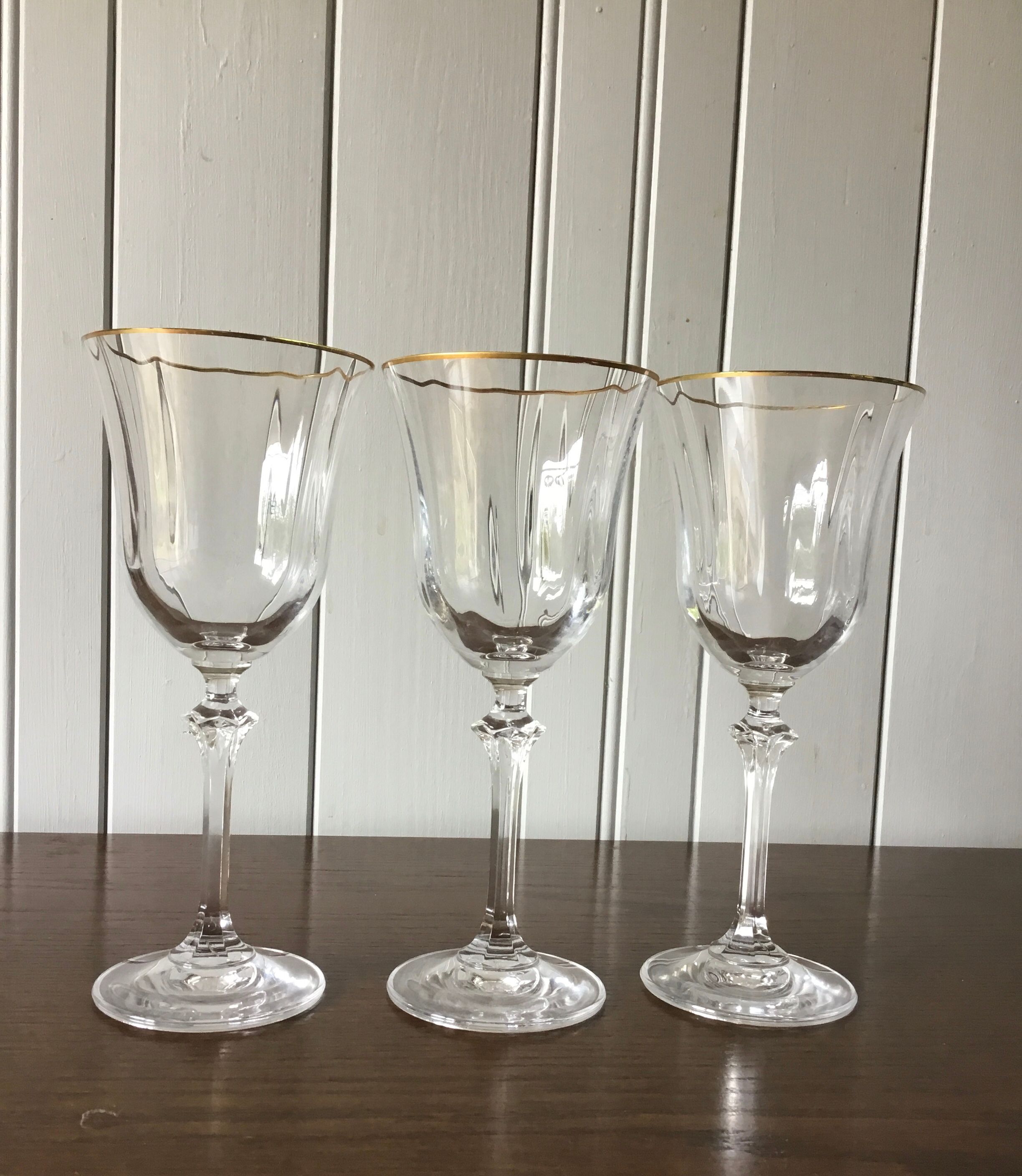 Antique foot glasses